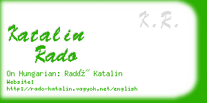 katalin rado business card